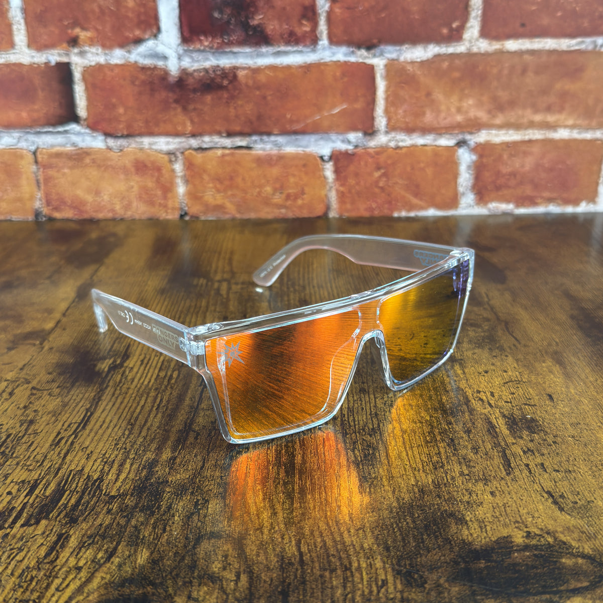 Clear & Orange Sunglasses