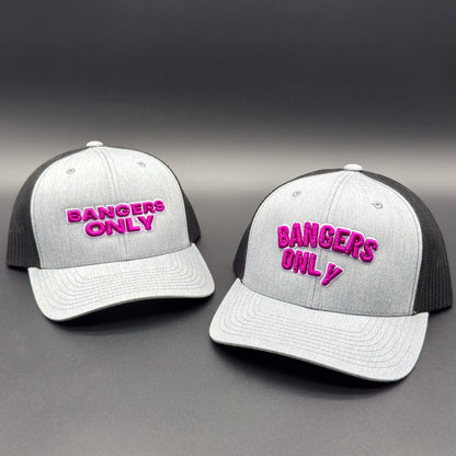 Bangers Only Trucker Hat: Concrete Orchid