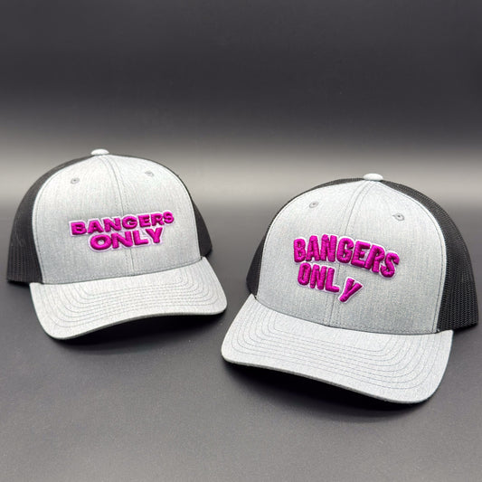 Bangers Only Trucker Hat: Concrete Orchid
