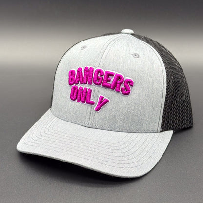 Bangers Only Trucker Hat: Concrete Orchid